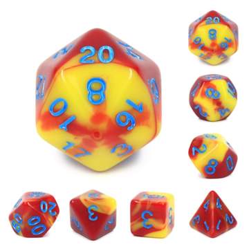 Foam Brain: Ketchup & Mustard Dice Set